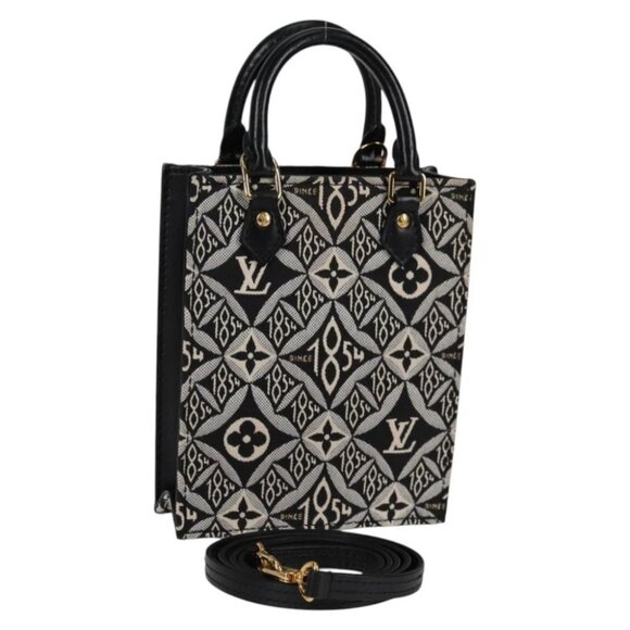 LOUIS VUITTON Pre Owned SINCE 1854 Petit Sac Plat 2way Black M80484 Auth 132612M - Picture 1 of 16